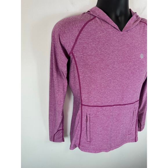 Coolibar Hoodie Purple Heather Small UPF 50 Sun Protection Ltweight Breathable - Picture 9 of 12